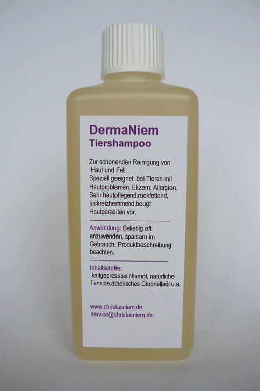 DermaNiem Tiershampoo 250 ml mit Pflanzentensiden hautschonend