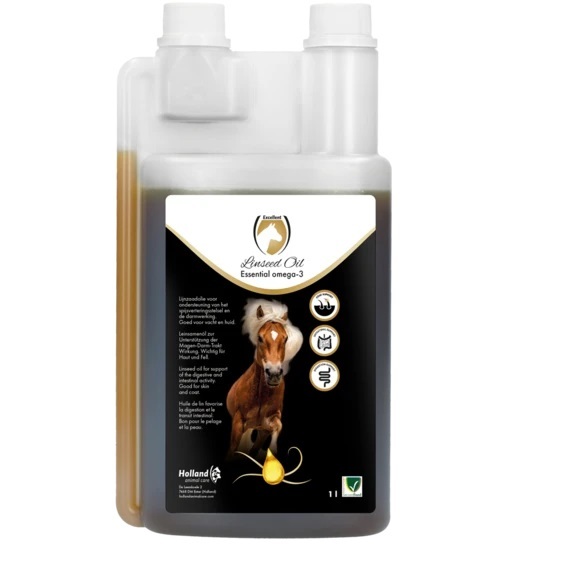 Leinsamenöl 100 %  kaltgepresst für Pferde 1000 ml